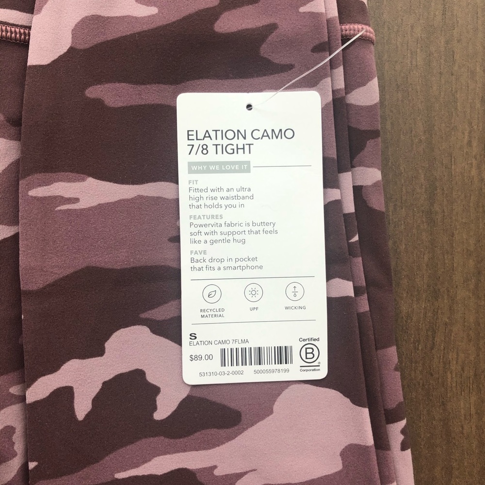 ATHLETA Elation Camo 7/8 Tight - Picture 5 of 7